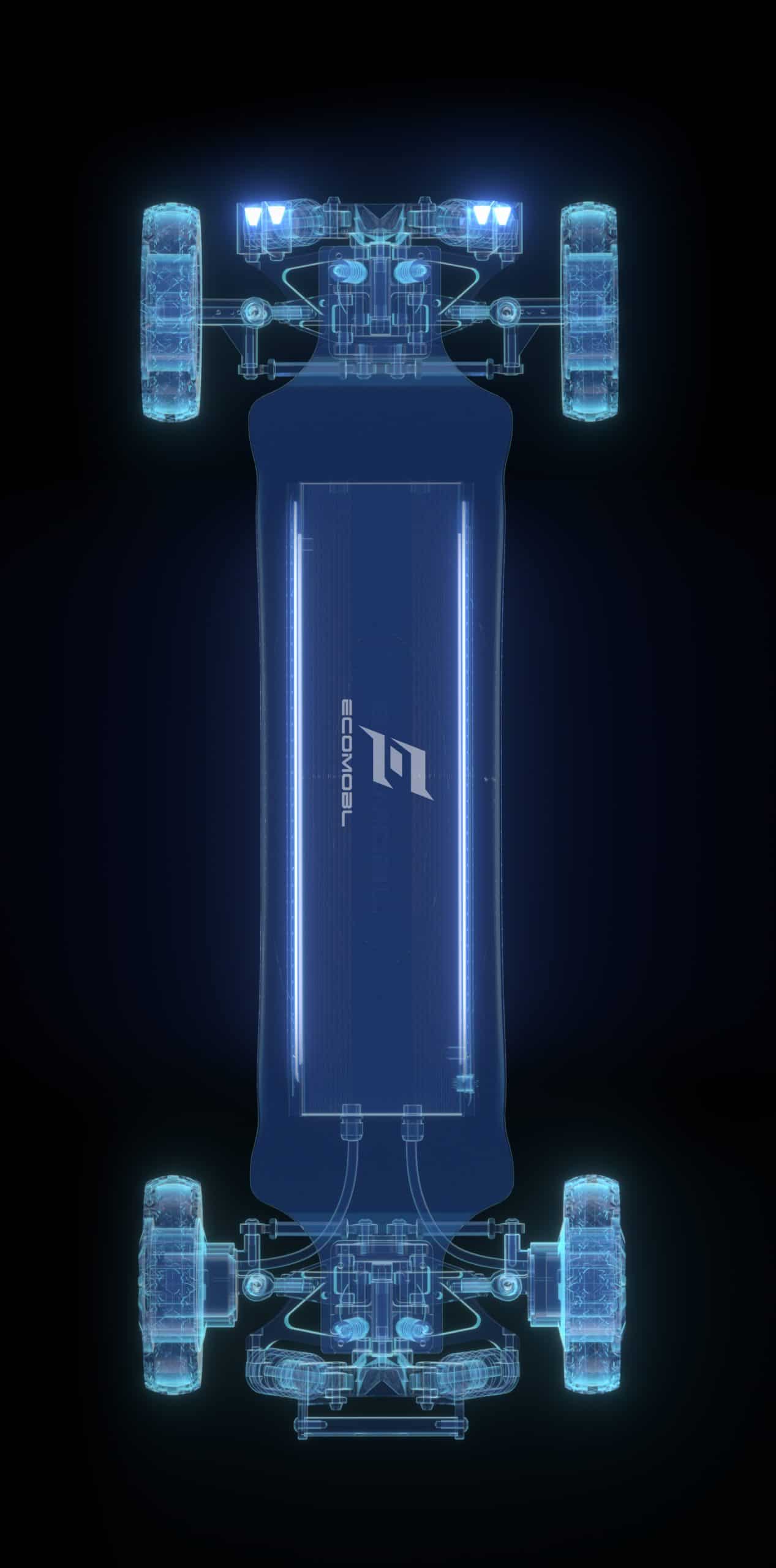 M24 electric skateboard structure
