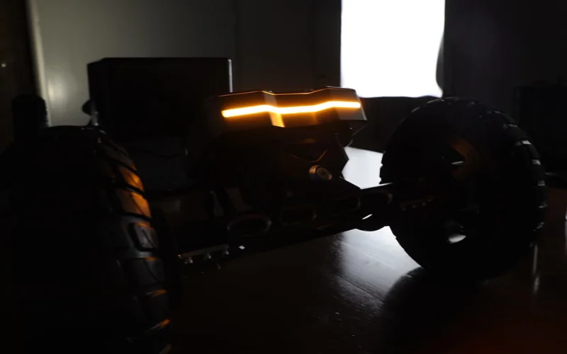 electric skateboard lights in the dark telum 2wd