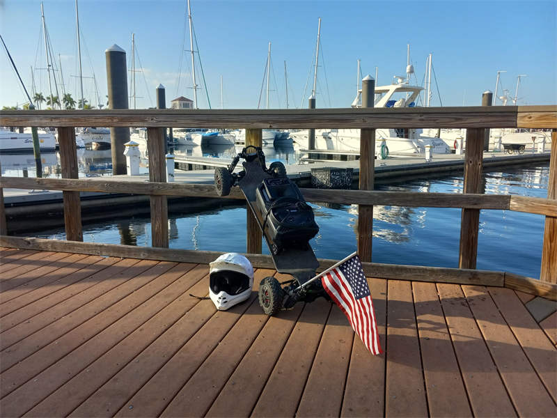 Electric skateboard with remote for short journey