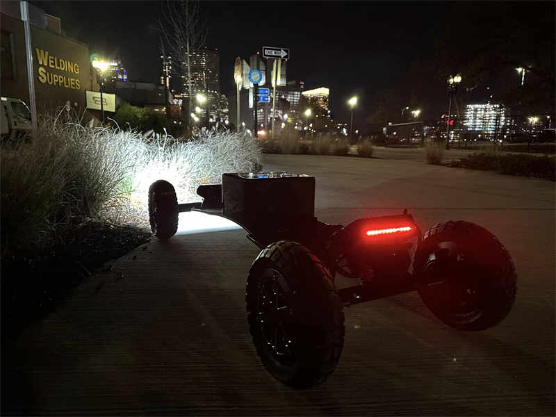 Night riding on your off road electric skateboard