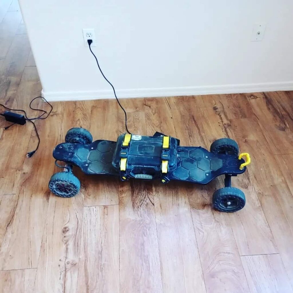 Recharging an electric skateboard