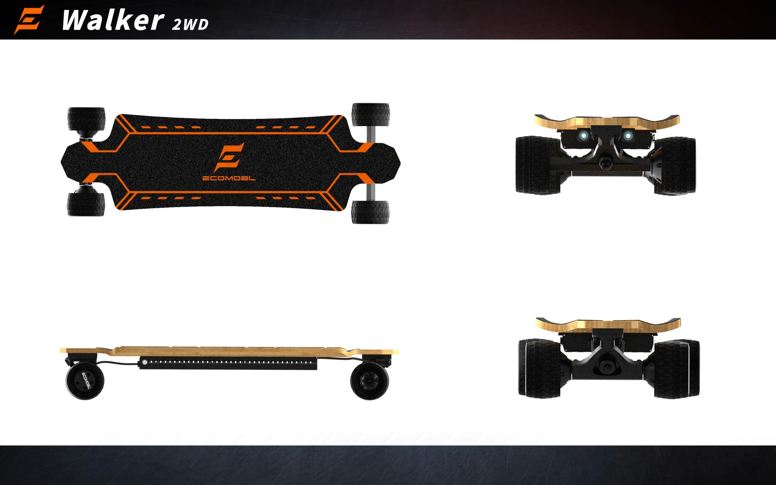 Walker Electric Skateboard all sides