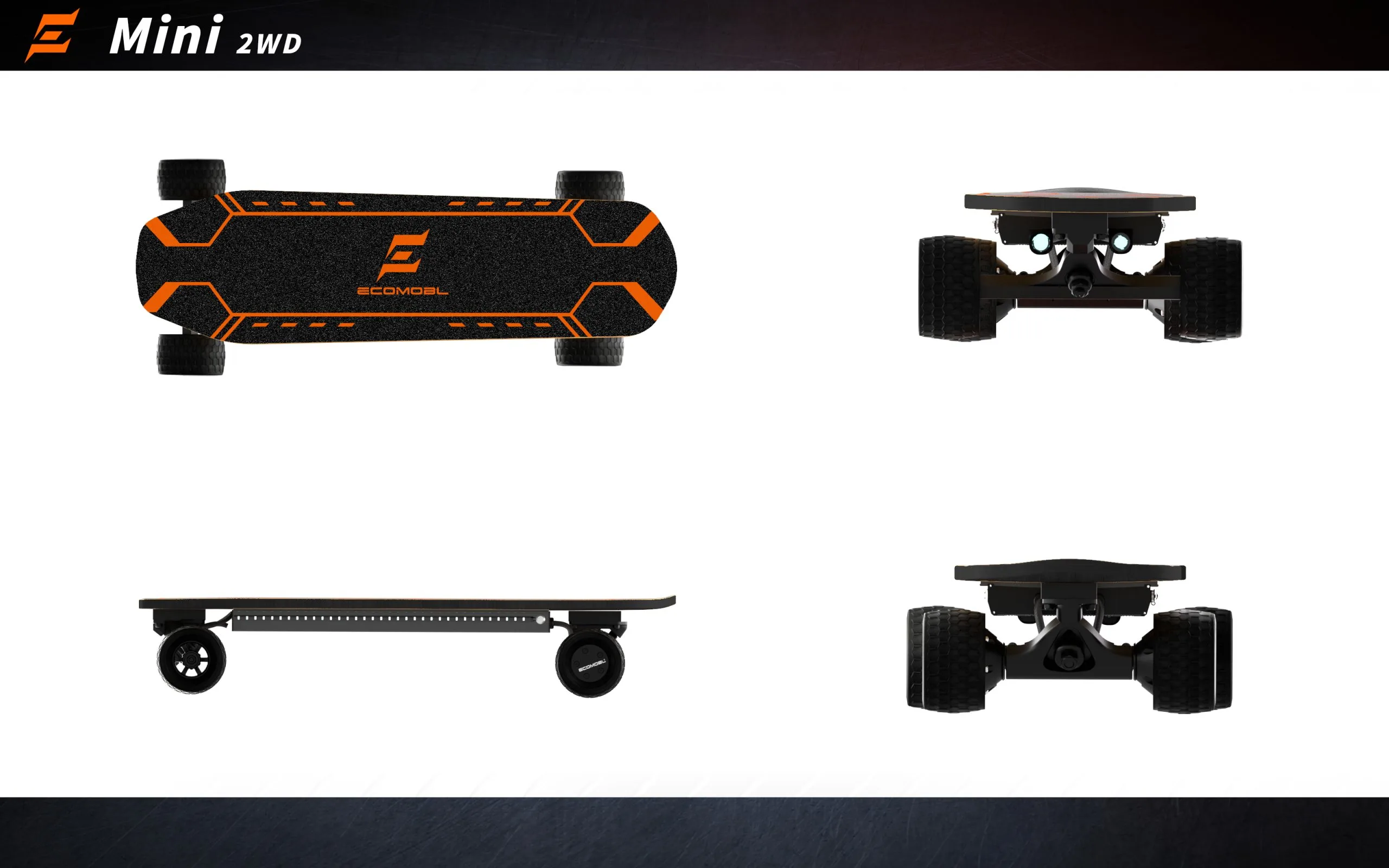 mini electric skateboard all sides