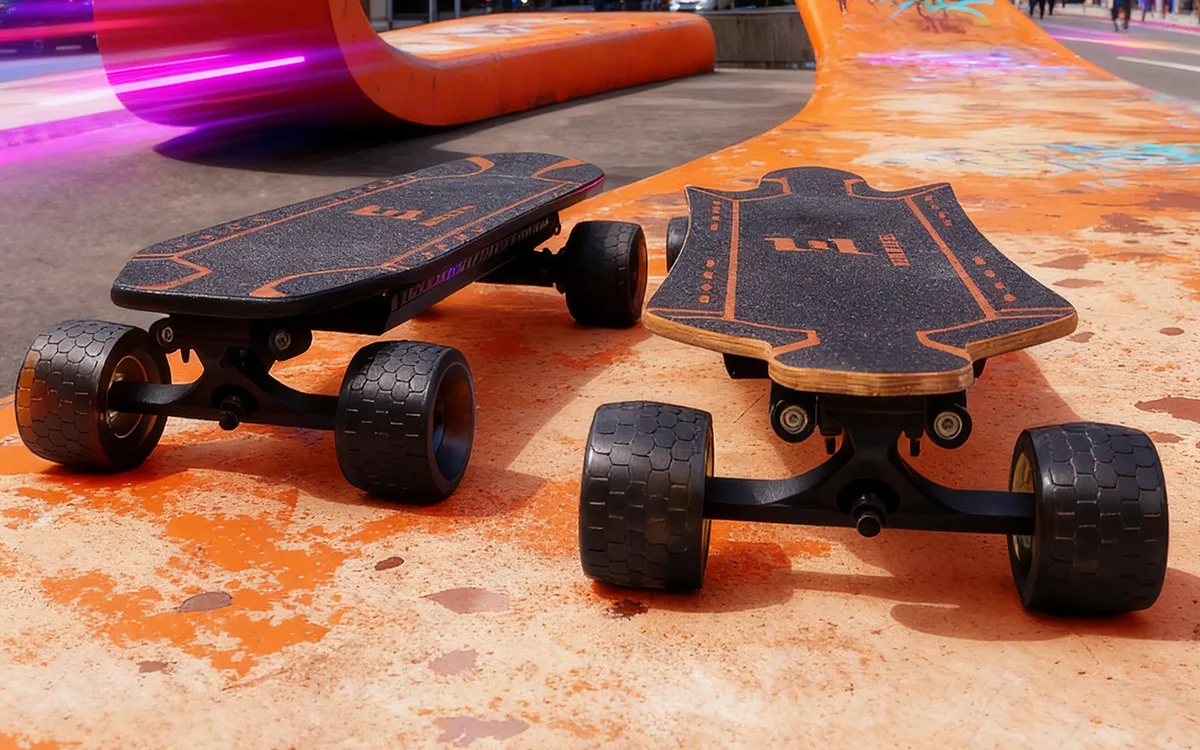 walker and mini electric skateboards