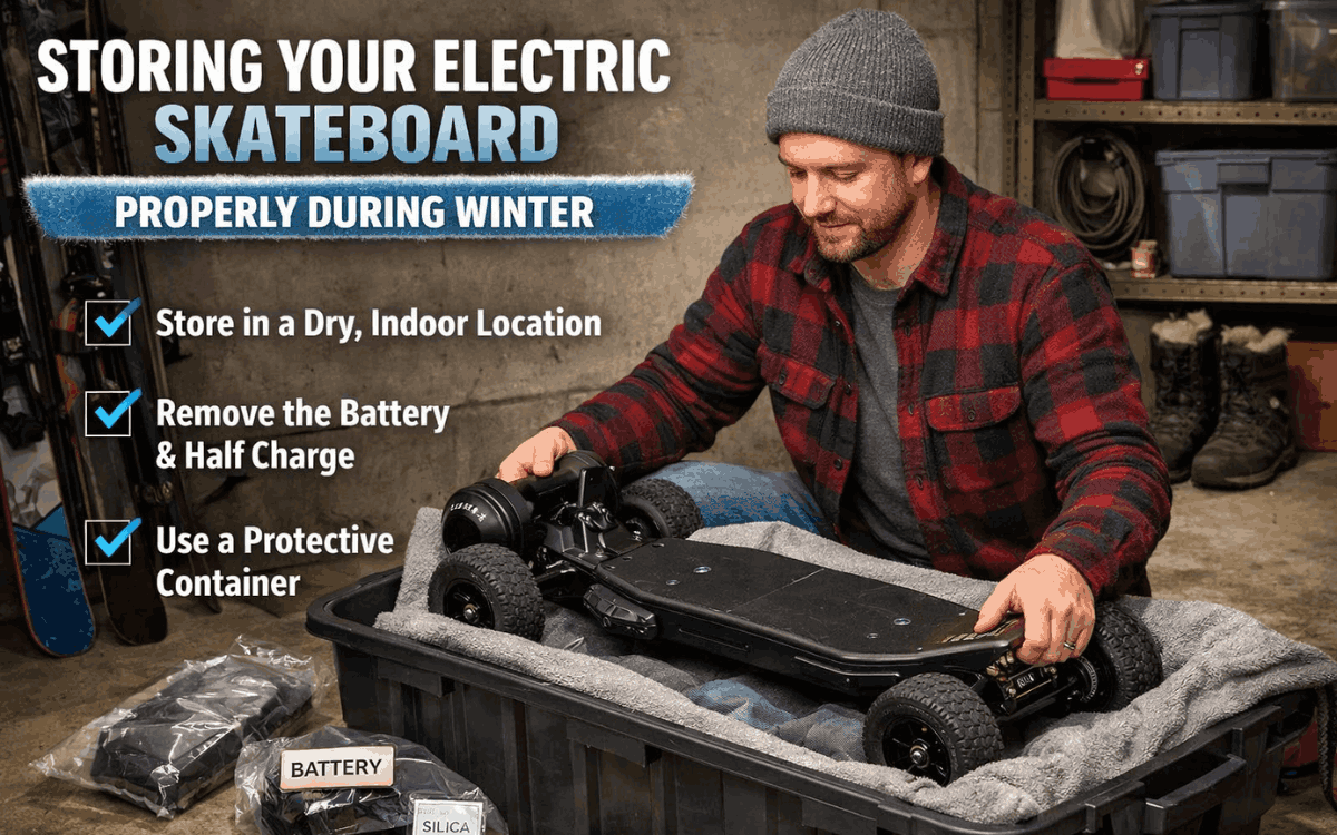 8 Useful Tips to Store Your Electric Skateboard Properly During Winter